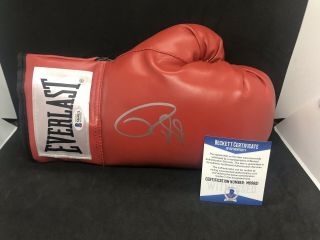 Roy Jones Jr Red Everlast Boxing Glove Beckett Authenticated