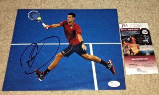 Novak Djokovic Signed 8x10 Photo Wimbledon Us Open French Australian Jsa