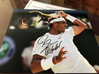 Rafael Nadal Hand Signed 10 X 8 Photo - Autograph &