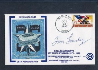 Tom Landry Signed First Day Cover Autograph Auto Psa/dna Af15436