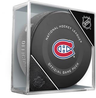 Montreal Canadiens Unsigned Inglasco 2019 Model Official Game Puck