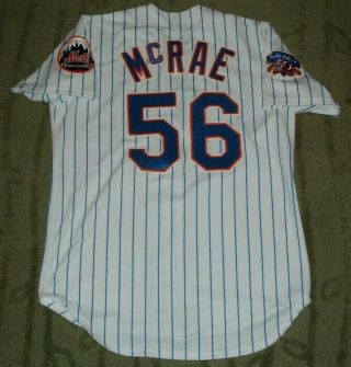 York Mets Brian Mcrae Game Worn 1997 Jersey Jackie Patch (cubs Royals)