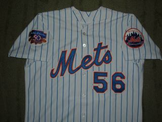 YORK METS BRIAN MCRAE GAME WORN 1997 JERSEY JACKIE PATCH (CUBS ROYALS) 4