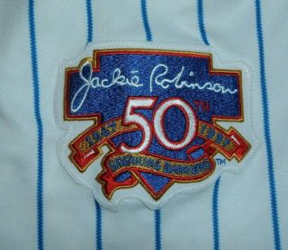 YORK METS BRIAN MCRAE GAME WORN 1997 JERSEY JACKIE PATCH (CUBS ROYALS) 5