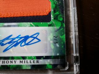 2018 Anthony Miller Origins Auto 2 color Patch Autograph RPA emerald 2/5 Bears 2
