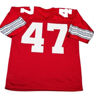 Nike Team Ohio State Buckeyes 47 Mens Size L OSU Football Red Home jersey 2