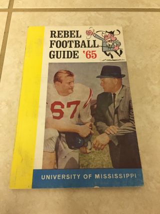 1965 Ole Miss Rebels Football Media Guide John Vaught