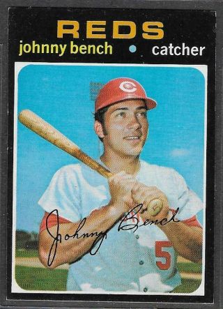 1971 Topps Johnny Bench 250 Cincinnati Reds Nrmt Bv $50.  00