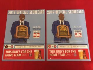 2019 Mlb Chicago Cubs Scorecard,  Schedule / You Pick 