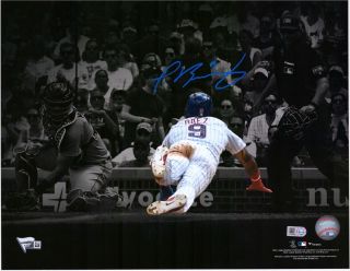 Javier Baez Chicago Cubs Signed 11 " X 14 " Stealing Home Spotlight Photo