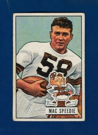 1951 Bowman 3 Mac Speedie (vg - Ex) Cleveland Browns