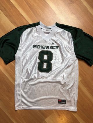 Boys Youth White 8 Michigan State Spartans Nike Football Jersey Xl (20)