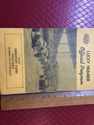 1952 Terre Haute In Speedway Action Track Race Program