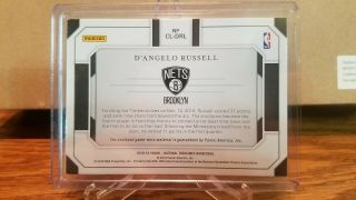 2018 - 19 National Treasures D ' Angelo Russell Brooklyn Nets Colossal LOGOMAN 1/1 2