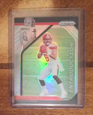 2018 Panini Prizm Baker Mayfield Rookie Introduction Prizm Insert Browns Rc