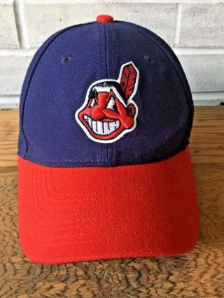 Mlb Cleveland Indians Baseball Hat Cap Era Chief Wahoo Youth Navy Blue Red