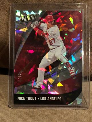 2018 Panini Black Friday Mike Trout Cracked Ice Parallel 4/25 L.  A.  Angels