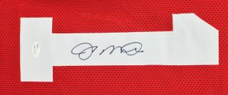 49ers Joe Montana Authentic Signed Red Jersey Autographed JSA Witness 2