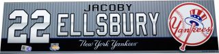 Jacoby Ellsbury 2016 Game Locker Room Nameplate Yankees Steiner Loa Cb27