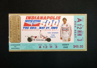 2004 Indianapolis 500 Race Ticket Rick Mears Win A.  J Foyt Mario Michael Andretti