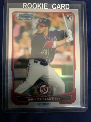2012 Bowman Chrome Bryce Harper Rookie Card 214 Phillies