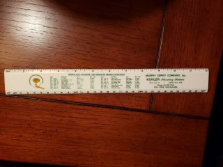 Vintage 1984 Green Bay Packers Nfl Football Ruler Schedule Sharpe