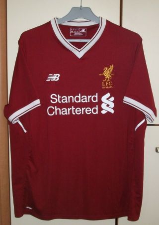 Liverpool 2017 - 2018 Home Football Shirt Jersey 125 Years Balance Size L