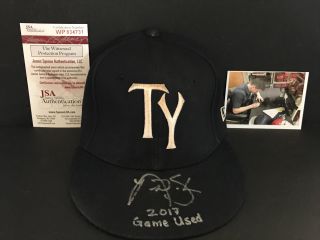 Nick Solak York Yankees Signed 2017 Game Hat Cap Jsa Witness A