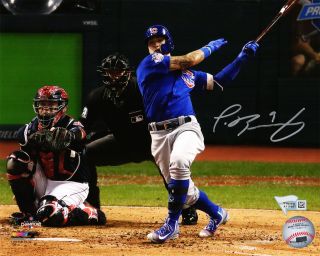 Javier Baez Signed Chicago Cubs 2016 World Series Game 7 Hr 8x10 Photo - Fanatics