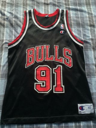 Mens Vintage Champion Dennis Rodman Chicago Bulls Basketball Jersey