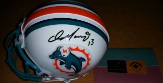 Dan Marino Signed Auto Uda Dolphins Mini Helmet Upper Deck Authentic Hof