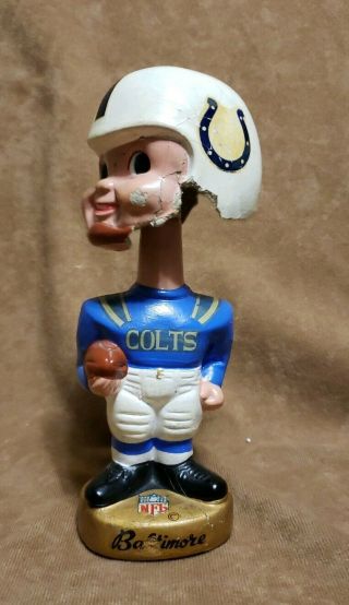 Vintage Baltimore Colts Nfl Bobblehead Nodder Sports Specialties L.  A.  67 - Calif.