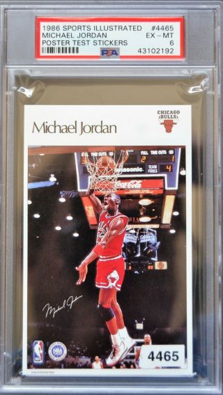 1986 Sports Illustrated Poster Test Sticker 4465 Michael Jordan (5)