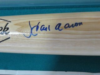 Hank Aaron Autographed Adirondack Big Stick Professional Bat W/COA and case 2