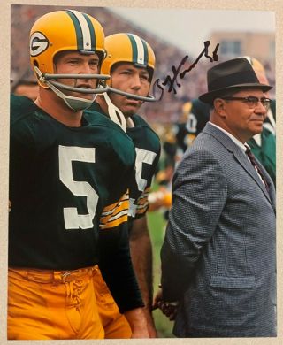 Paul Hornung Signed Green Bay Packers 8 X 10 Photo Bowl Champion