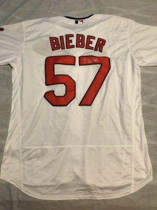 Shane Bieber Signed Autographed Cleveland Indians White All Star Jersey