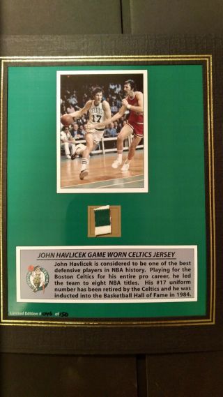 John Havlicek Game Worn Celtics Jersey Swatch