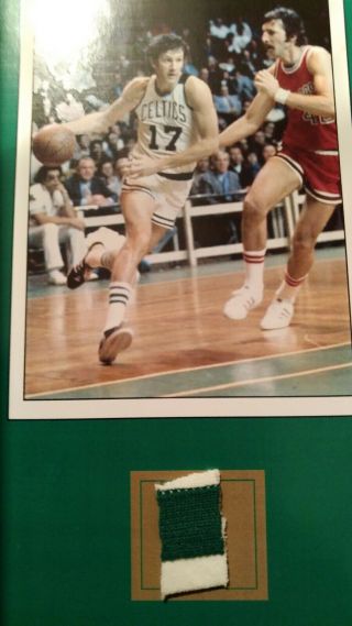 John Havlicek Game Worn Celtics Jersey Swatch 2
