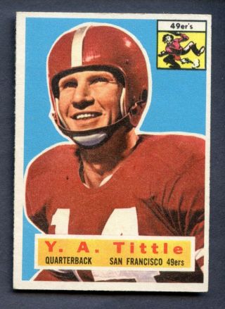 1956 Topps Football 86 Y.  A.  Tittle San Francisco 49ers