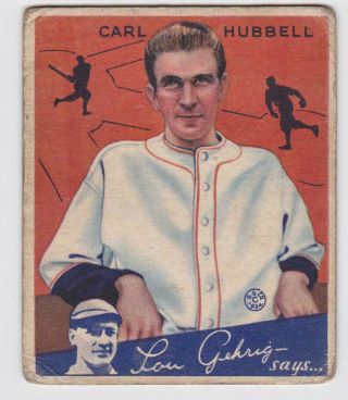 1934 Goudey 12 Carl Hubbell