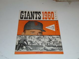 1960 San Francisco Giants Baseball Yearbook Ex -