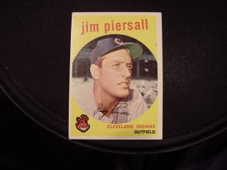 1959 Topps 355 Jim Piersall,  Cleveland Indians,  Hi Grade