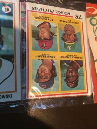 1978 TOPPS BASEBALL HOLIDAY RACK PACK ROOKIE PITCHERS & OUTFIELDERS 2
