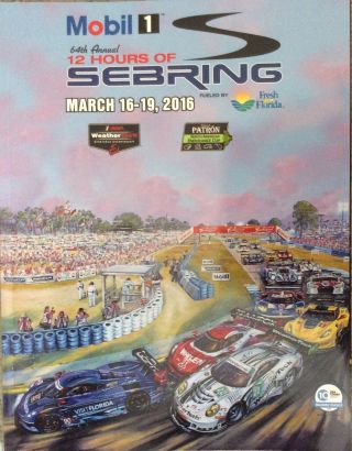 12 Hours Of Sebring Race Program 2016,  64th Annual