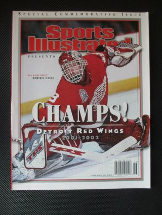Nhl Detroit Red Wings Champions 2002 Sports Illustrated Dominik Hasek Cover