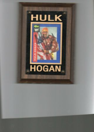 Hulk Hogan 1991 Classic Autograph Card Hand Signed Rare With Plaque