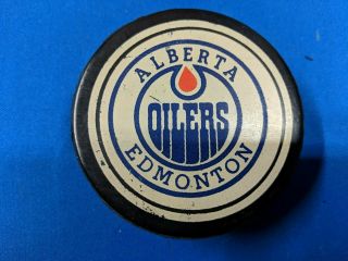 Vintage Viceroy Wha Reverse Alberta Edmonton Oilers V1 Slug 1983 - 85 Puck