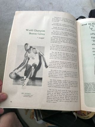 1965 1966 NBA Playoff Program St Louis Hawks Vs.  Los Angeles Lakers 6