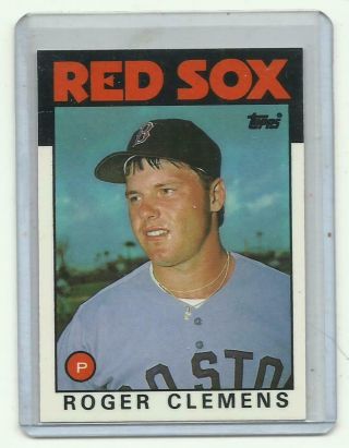 1986 Topps Tiffany 661 Roger Clemens Boston Red Sox