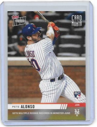 2019 Topps Now Pete Alonso Rc June Cotm Card Of The Month York Mets